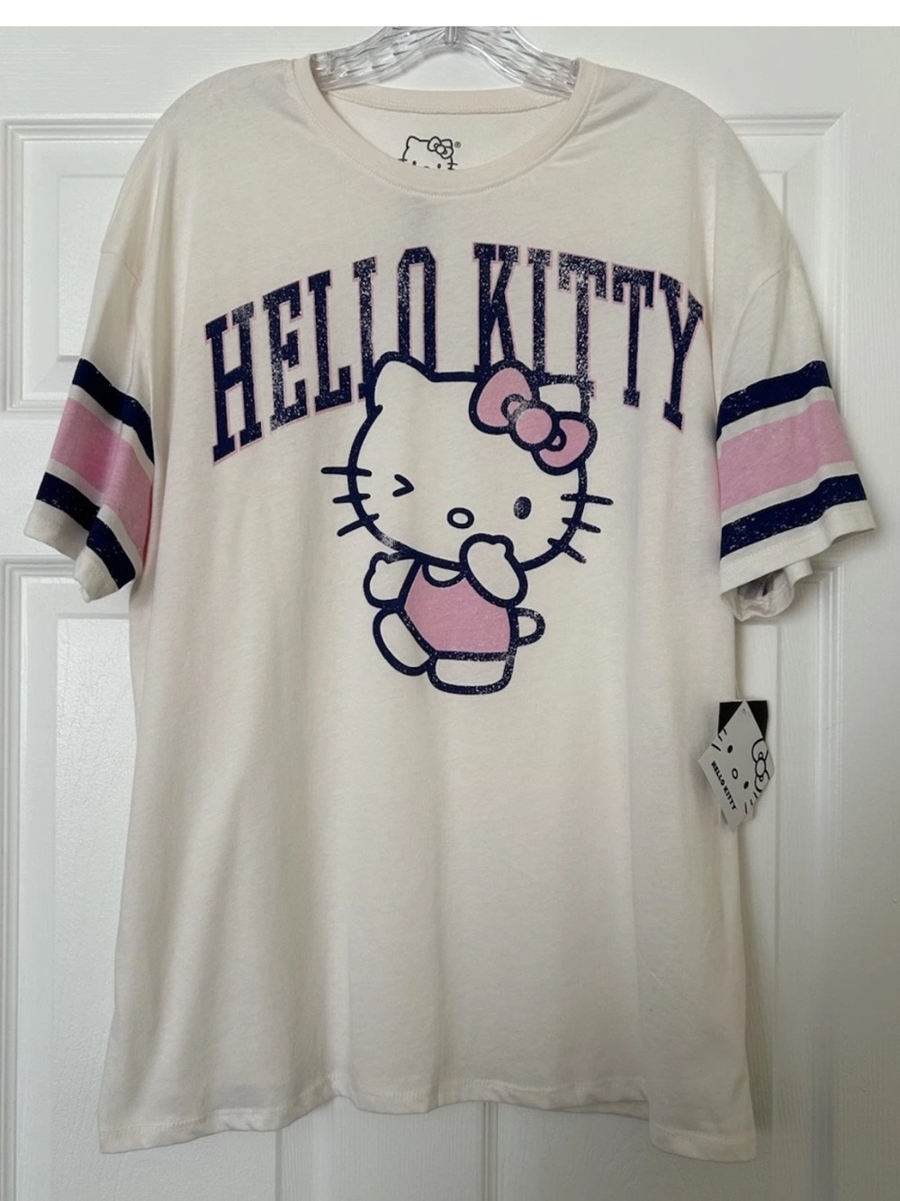 Hello Kitty Varsity T-Shirt Oversized Size Large